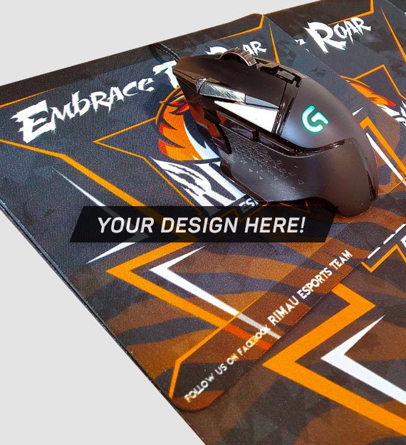 100% personalized, fully printed E-sport mousepad from Gamer Clinic