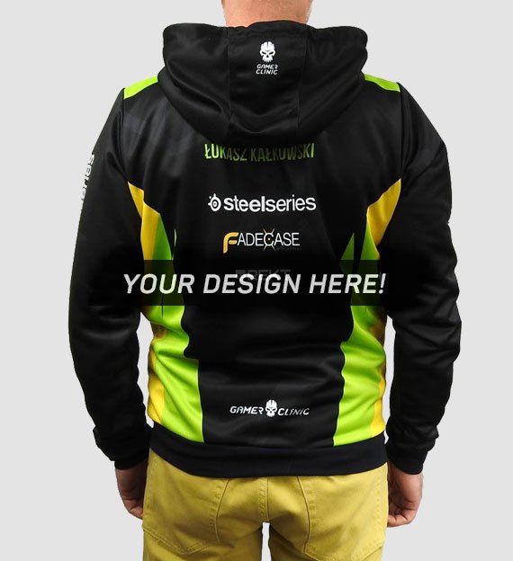 100% personalized, fully printed Zip Hoodie from Jersey Clinic